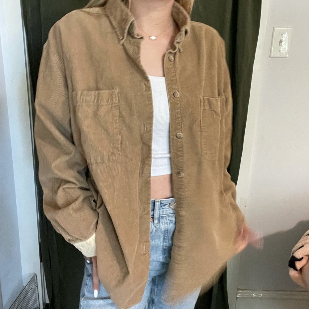 adorable oversized corduroy collared longsleeve by St. John’s Bay!
